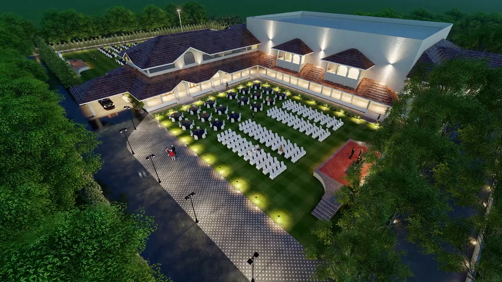 Hall lawn view